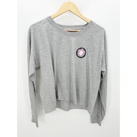 Simply Southern Gray Long Sleeve Cut Off Tee Turtle Shirt Womens XL NWT - Picture 1 of 7